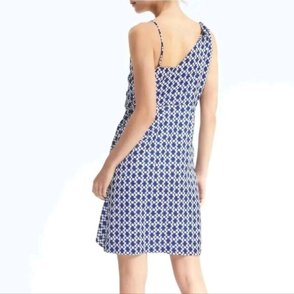 BRAND NEW BANANA REPUBLIC TIE-SHOULDER GEOMETRIC DRAPE DRESS - Picture 13 of 13